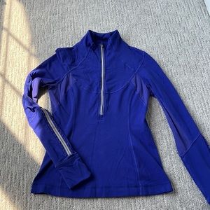 Blue lulu lemon quarter zip